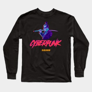 Cyberpunk Samurai Future Is Here 2077 Long Sleeve T-Shirt